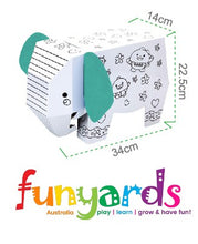 Load image into Gallery viewer, Cardboard pretend ELEPHANT - 3D DIY craft ELEPHANT Animal -easy build decorate