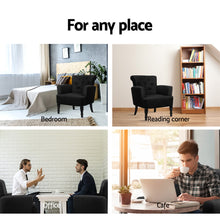 Load image into Gallery viewer, Artiss French Lorraine Chair Retro Wing - Black