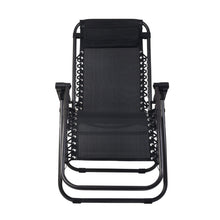 Load image into Gallery viewer, Gardeon Set of 2 Zero Gravity Chairs Reclining Outdoor Furniture Sun Lounge Folding Camping Lounger Black