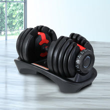 Load image into Gallery viewer, Everfit 24kg Adjustable Dumbbell Set Weight Dumbbells Plates Gym Exercise Fitness