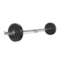 Load image into Gallery viewer, 18KG Barbell Weight Set Plates Bar Bench Press Fitness Exercise Home Gym 168cm