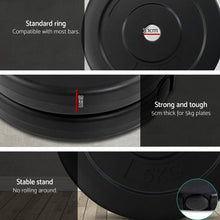 Load image into Gallery viewer, 18KG Barbell Weight Set Plates Bar Bench Press Fitness Exercise Home Gym 168cm