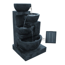 Load image into Gallery viewer, Gardeon 4 Tier Solar Powered Water Fountain with Light - Blue
