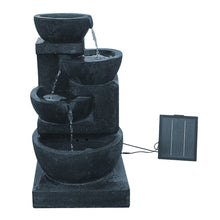 Load image into Gallery viewer, Gardeon 4 Tier Solar Powered Water Fountain with Light - Blue