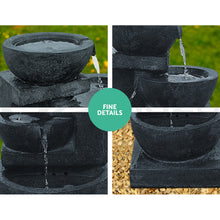Load image into Gallery viewer, Gardeon 4 Tier Solar Powered Water Fountain with Light - Blue
