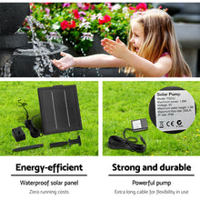 Load image into Gallery viewer, Gardeon 4 Tier Solar Powered Water Fountain with Light - Blue