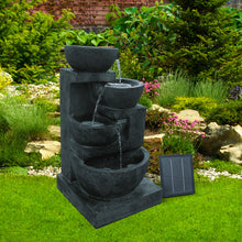 Load image into Gallery viewer, Gardeon 4 Tier Solar Powered Water Fountain with Light - Blue