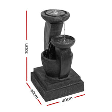 Load image into Gallery viewer, Gardeon 3 Tier Solar Powered Water Fountain with Light - Blue