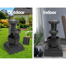 Load image into Gallery viewer, Gardeon 3 Tier Solar Powered Water Fountain with Light - Blue