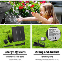 Load image into Gallery viewer, Gardeon 3 Tier Solar Powered Water Fountain with Light - Blue