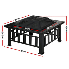 Load image into Gallery viewer, Fire Pit BBQ Table Grill Outdoor Garden Wood Burning Fireplace Stove