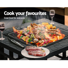 Load image into Gallery viewer, Fire Pit BBQ Table Grill Outdoor Garden Wood Burning Fireplace Stove