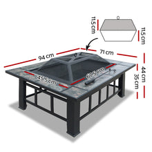 Load image into Gallery viewer, Fire Pit BBQ Grill Stove Table Ice Pits Patio Fireplace Heater 3 IN 1
