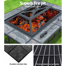 Load image into Gallery viewer, Fire Pit BBQ Grill Stove Table Ice Pits Patio Fireplace Heater 3 IN 1
