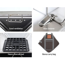 Load image into Gallery viewer, Grillz Camping Fire Pit BBQ Portable Folding Stainless Steel Stove Outdoor Pits