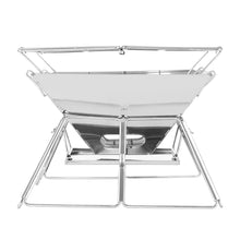 Load image into Gallery viewer, Grillz Camping Fire Pit BBQ 2-in-1 Grill Smoker Outdoor Portable Stainless Steel
