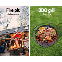 Load image into Gallery viewer, Fire Pit BBQ Grill Smoker Portable Outdoor Fireplace Patio Heater Pits 30"
