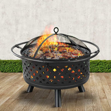 Load image into Gallery viewer, Fire Pit BBQ Grill Smoker Portable Outdoor Fireplace Patio Heater Pits 30"