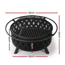 Load image into Gallery viewer, Fire Pit BBQ Charcoal Grill Ring Portable Outdoor Kitchen Fireplace 32"