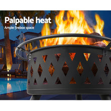 Load image into Gallery viewer, Fire Pit BBQ Charcoal Grill Ring Portable Outdoor Kitchen Fireplace 32"