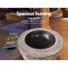 Load image into Gallery viewer, Grillz Fire Pit Outdoor Table Charcoal Fireplace Garden Firepit Heater