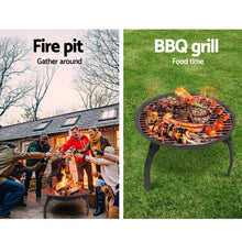 Load image into Gallery viewer, Fire Pit BBQ Charcoal Smoker Portable Outdoor Camping Pits Patio Fireplace 22"