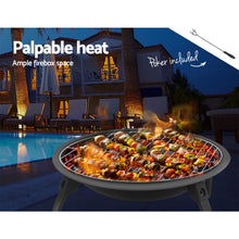Load image into Gallery viewer, Fire Pit BBQ Charcoal Smoker Portable Outdoor Camping Pits Patio Fireplace 22"