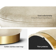 Load image into Gallery viewer, Artiss Foot Stool Storage Ottoman Round Velvet Foot Rest Pouffe Seat Footstool