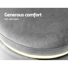 Load image into Gallery viewer, Artiss Round Velvet Ottoman Foot Stool Foot Rest Pouffe Padded Seat Footstool