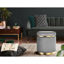 Load image into Gallery viewer, Artiss Round Velvet Ottoman Foot Stool Foot Rest Pouffe Padded Seat Footstool