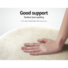 Load image into Gallery viewer, Artiss Round Velvet Foot Stool Ottoman Foot Rest Pouffe Padded Seat Footstool