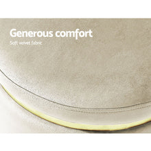 Load image into Gallery viewer, Artiss Round Velvet Foot Stool Ottoman Foot Rest Pouffe Padded Seat Footstool