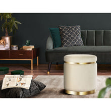 Load image into Gallery viewer, Artiss Round Velvet Foot Stool Ottoman Foot Rest Pouffe Padded Seat Footstool