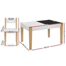 Load image into Gallery viewer, Keezi Kids Table and Chair Set Activity Chalkboard Toys Storage Desk Drawing
