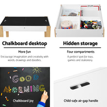 Load image into Gallery viewer, Keezi Kids Table and Chair Set Activity Chalkboard Toys Storage Desk Drawing