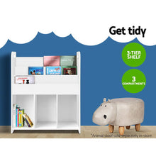 Load image into Gallery viewer, Keezi Kids Bookcase Childrens Bookshelf Display Cabinet Toys Storage Organizer