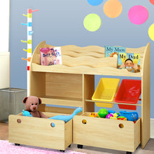 Load image into Gallery viewer, Keezi Kids Bookcase Children Bookshelf Toy Storage Box Organizer Display Rack