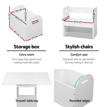 Load image into Gallery viewer, Keezi Kids Multi-function Table and Chair Hidden Storage Box Toy Activity Desk