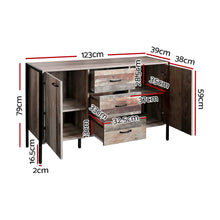 Load image into Gallery viewer, Artiss Buffet Sideboard Storage Cabinet Industrial Rustic Wooden