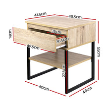 Load image into Gallery viewer, Artiss Chest Style Metal Bedside Table