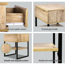 Load image into Gallery viewer, Artiss Chest Style Metal Bedside Table