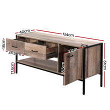 Load image into Gallery viewer, Artiss TV Stand Entertainment Unit Storage Cabinet Industrial Rustic Wooden 120cm