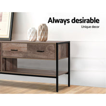 Load image into Gallery viewer, Artiss TV Stand Entertainment Unit Storage Cabinet Industrial Rustic Wooden 120cm