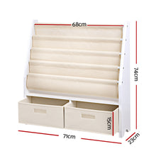 Load image into Gallery viewer, Keezi 4 tier Kids Bookshelf Wooden Bookcase Children Toy Organiser Display Rack