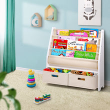 Load image into Gallery viewer, Keezi 4 tier Kids Bookshelf Wooden Bookcase Children Toy Organiser Display Rack