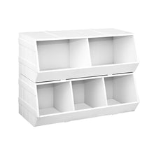 Load image into Gallery viewer, Keezi Kids Toy Box Stackable Bookshelf Storage Organiser Bookcase Shelf