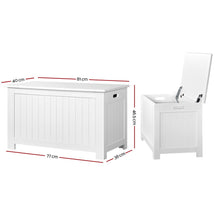 Load image into Gallery viewer, Keezi Kids Wooden Toy Chest Storage Blanket Box White Children Room Organiser