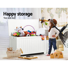 Load image into Gallery viewer, Keezi Kids Wooden Toy Chest Storage Blanket Box White Children Room Organiser