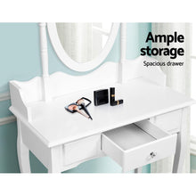 Load image into Gallery viewer, Dressing Table Stool Mirror Jewellery Cabinet Tables Drawer White Box Organizer
