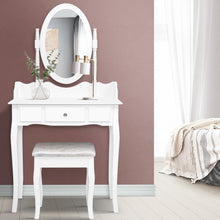 Load image into Gallery viewer, Dressing Table Stool Mirror Jewellery Cabinet Tables Drawer White Box Organizer